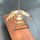 Geometric postmodern vintage pendant lamp, 1980s.