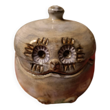 Signed ceramic owl box