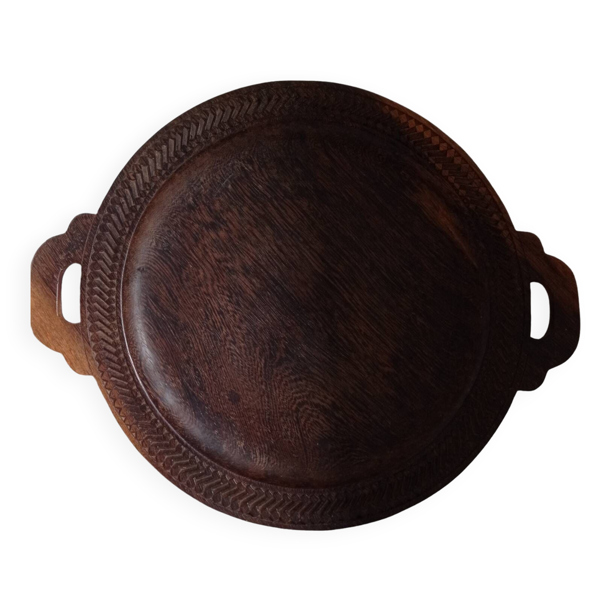 Carved wooden tray