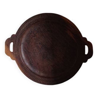 Carved wooden tray