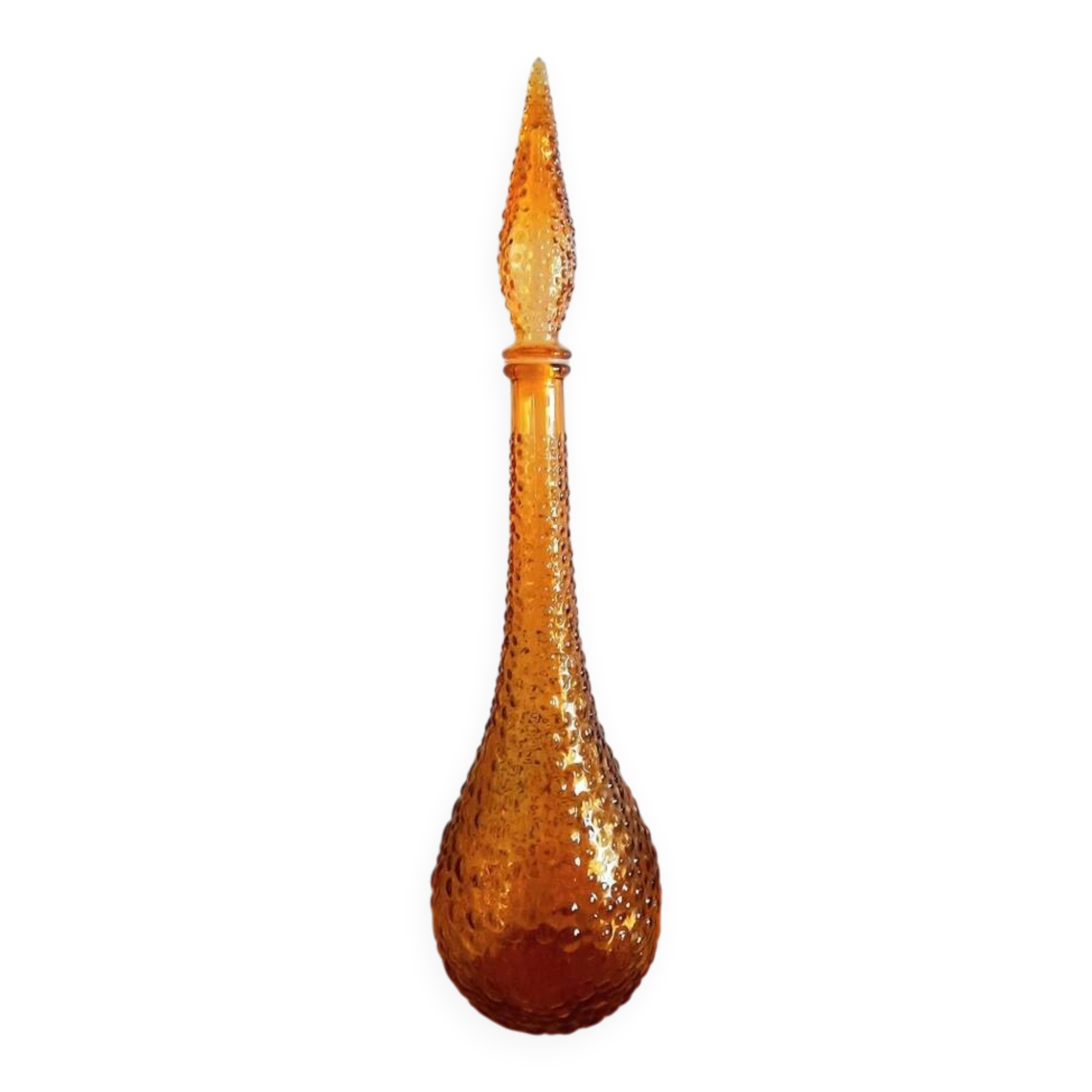 Carafe ambre Empoli italienne, 1970