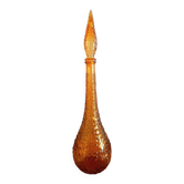 Amber carafe, Italian Empoli, 1970.