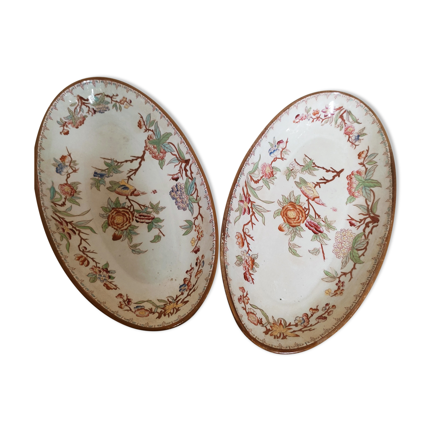 2 earthenware raviers by Sarreguemines