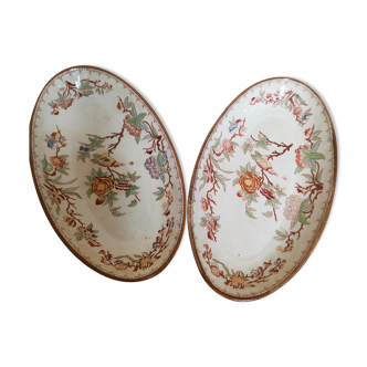 2 earthenware raviers by Sarreguemines