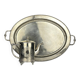 Vintage teapot and tray in solid silver by Royal Sheffield, England, 1950s, Set of 2.