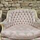 Paire de fauteuil bergère en soie 1960"