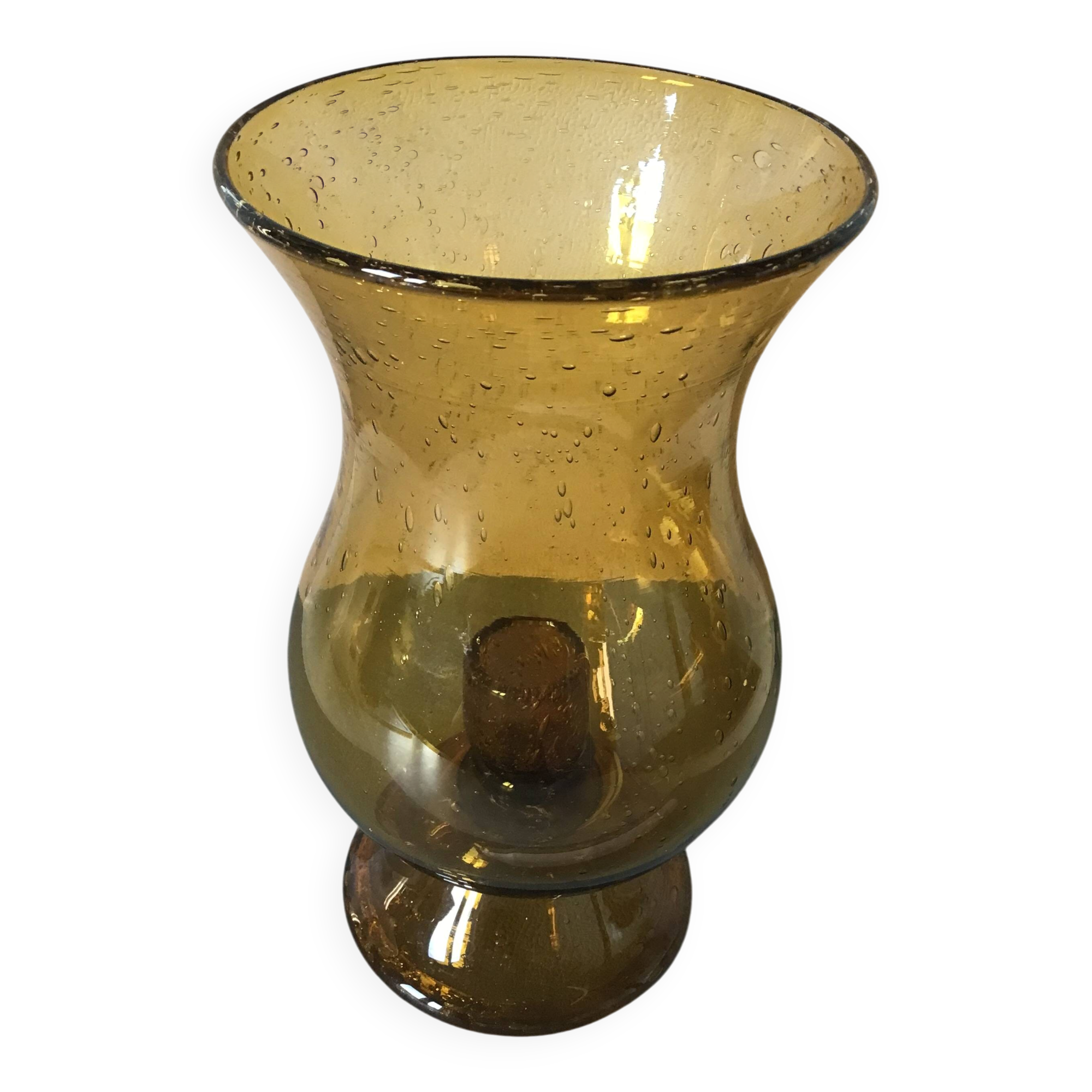Glass photophore Sufi bubble Biot large 'amber model'