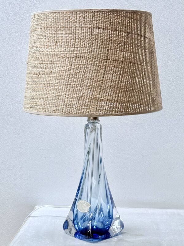 Pied de lampe en cristal Val Saint Lambert