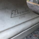Man bust in square marble signed "F. Dezandes"