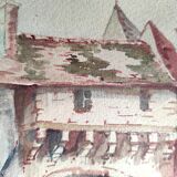 Watercolour signed Borgetto