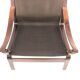 Scandinavian leather armchair, Norway, 1960