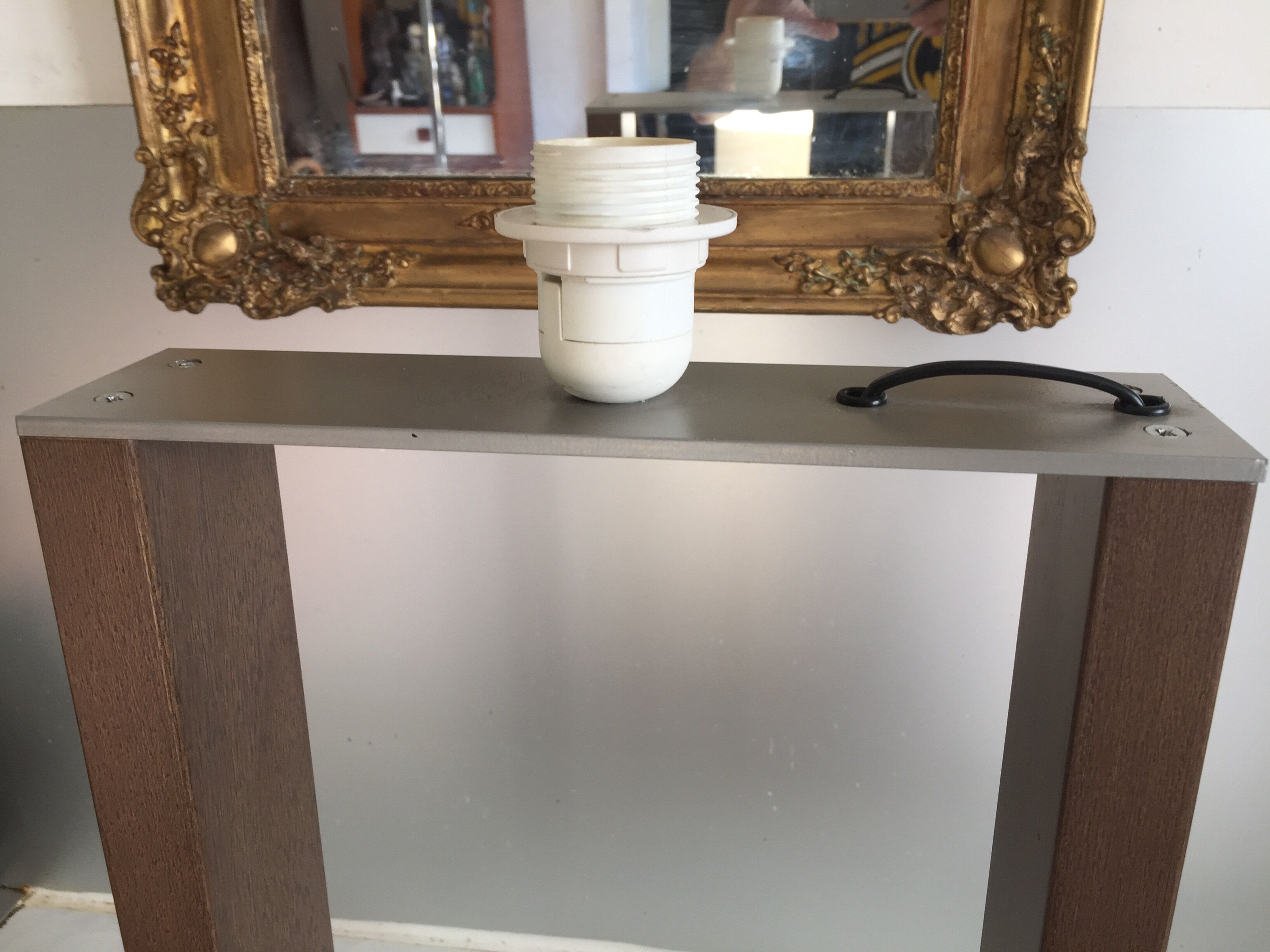 Table Lamp mod. Altéa/Exotic Wood&Brushed Alu/Design by Natuzzi Italy c1990