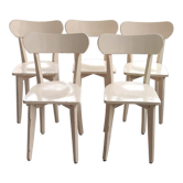 Series of 5 vintage chairs/antique bistro
