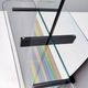 Postmodern Oval Wall-Mounted Entryway Mirror and Console Table with Glass T