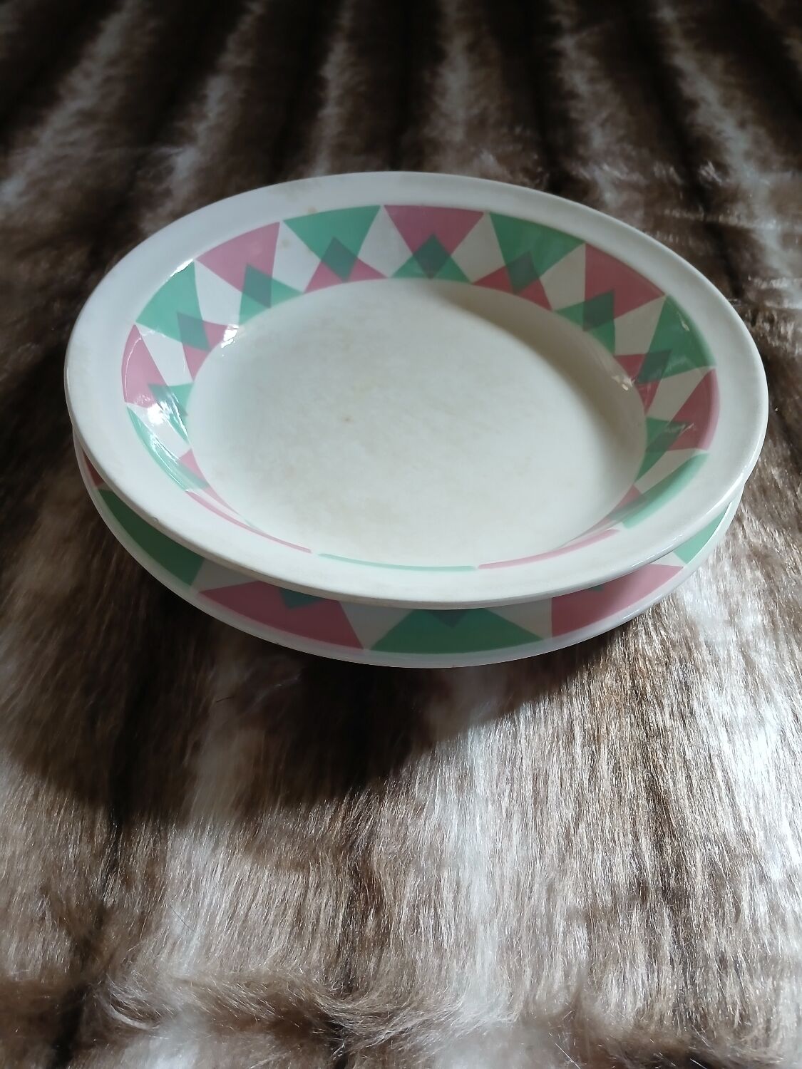 2 old plates from Digoin and Sarreguemines