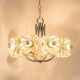 Large chrome glass and crystal pendant by Sische, Germany, 1970s.