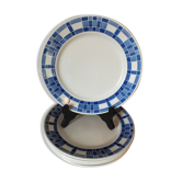6 dessert plates 50s Badonvillers Aurore