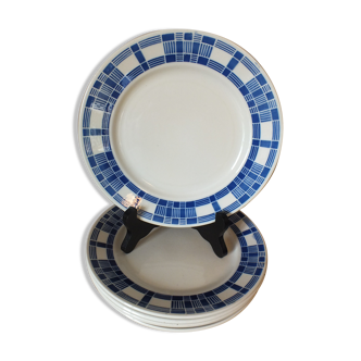6 dessert plates 50s Badonvillers Aurore