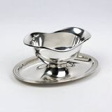 Christofle silver-plated gravy boat – in the style of the Vendôme Filet model