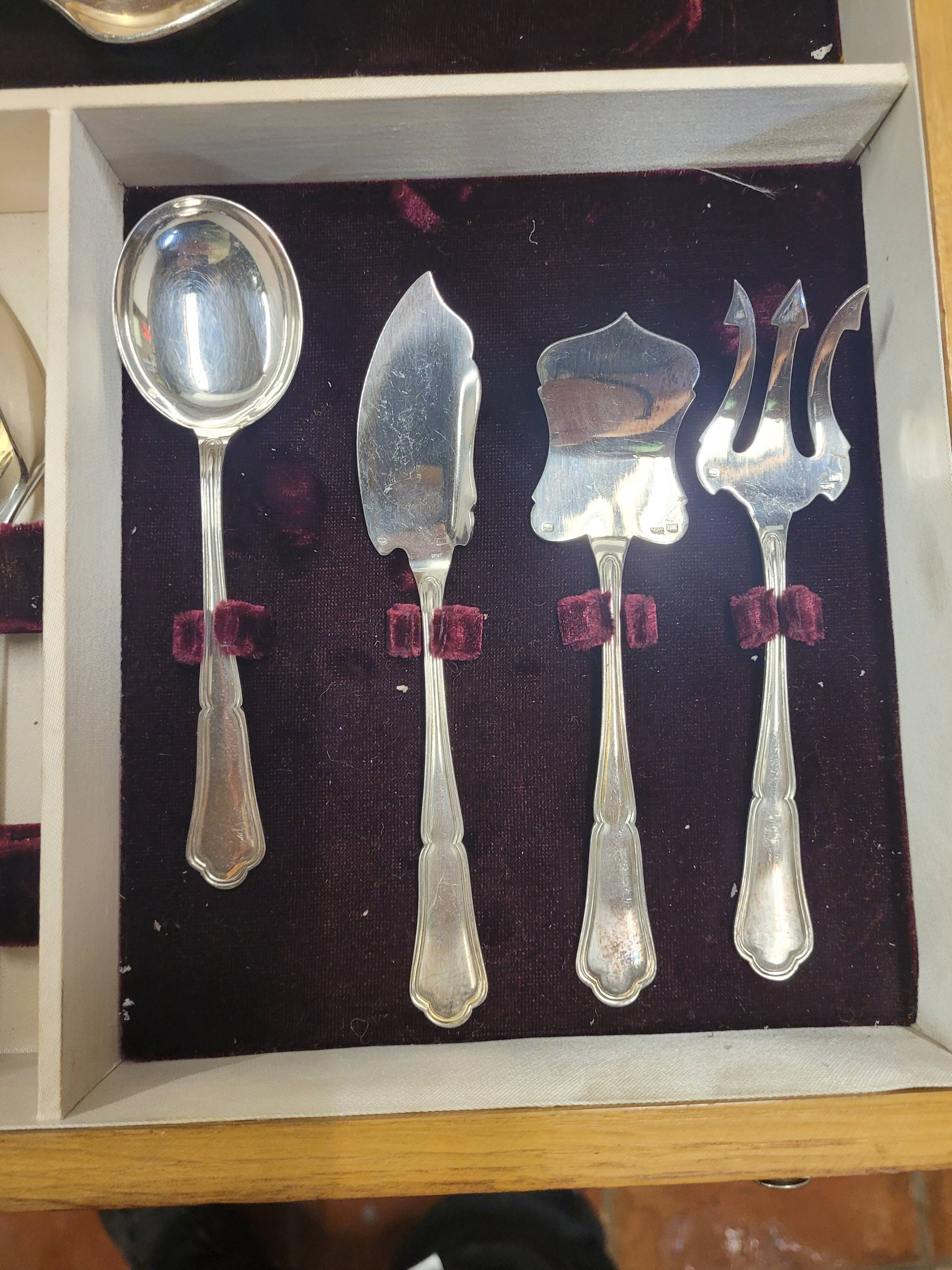 Cutlery set 170 pieces in chrome metal Goldsmith Chrysalia