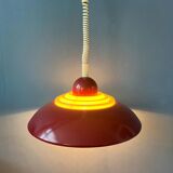 Suspension rouge scandinave de style futuriste par Knud Christensen