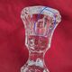 Pair of vintage glass candlesticks in clear glass