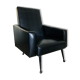 Black leather faux chair, 1970