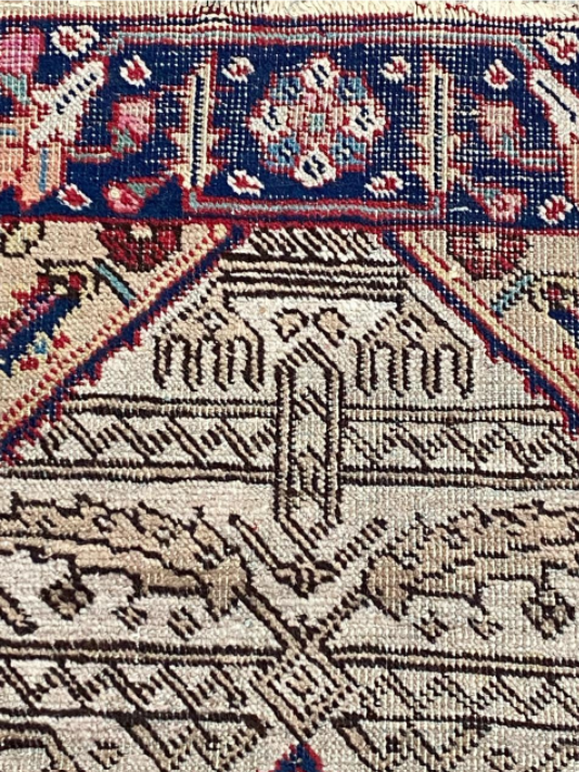 Antique Tabriz carpet 126x76cm