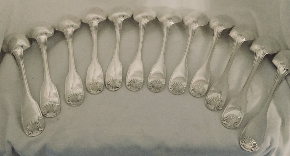 12 cutlery in entremets christofle vendôme