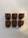 Hand-carved olive wood egg cups, country decor