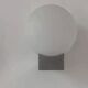 Pair of wall lights in brushed metal and opaline glass, France 1970