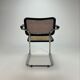 Fauteuil Cesca noir de fabrication italienne, années 1970