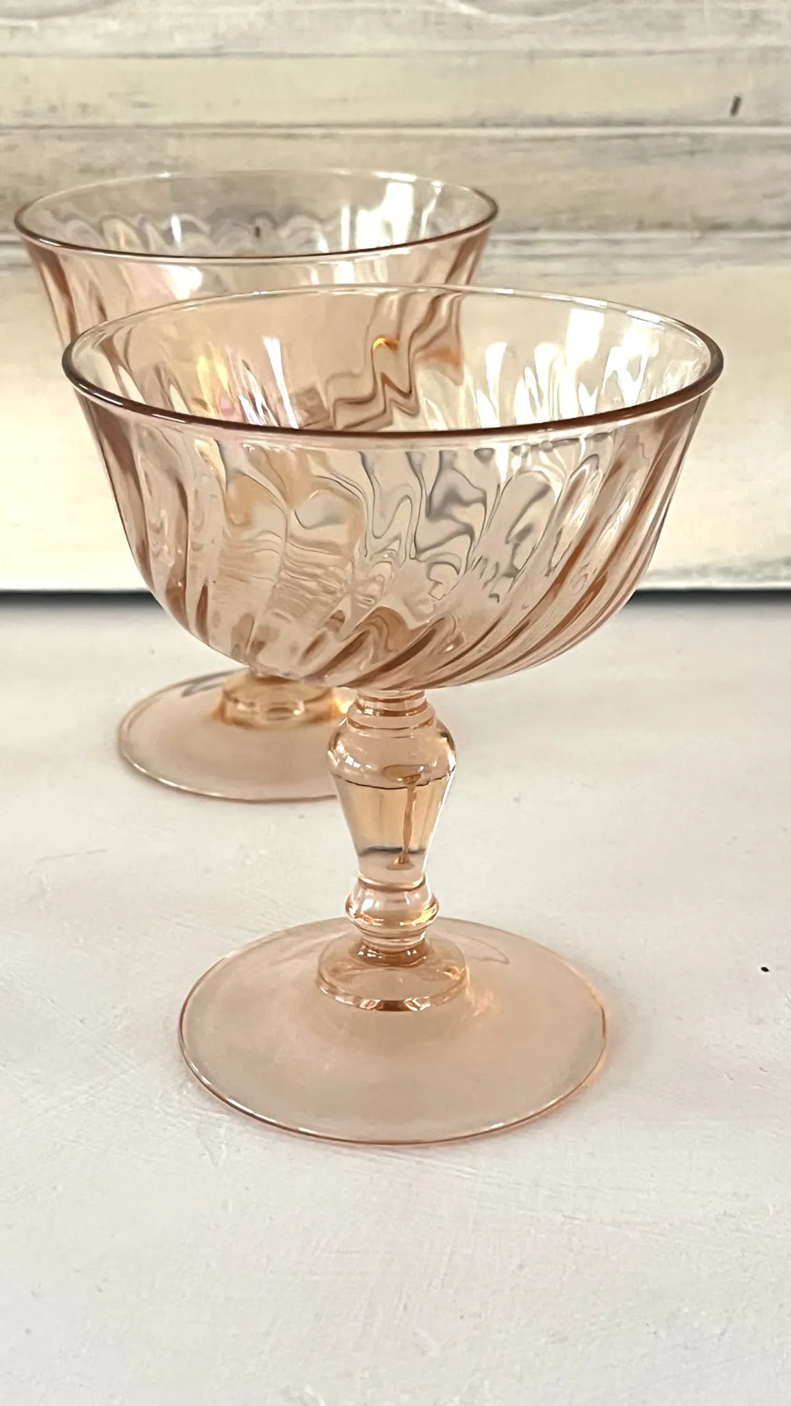 Champagne glasses – Vintage French Glass Set of 4
