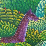 Oil on canvas the jungle signed Cayo Jean Marc title the jungle 1990/2010