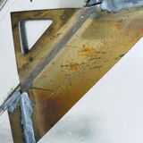 Old octagonal beveled mirror with parcloses