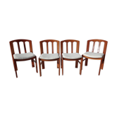 4 Chaises design Scandinave tissu bouclettes