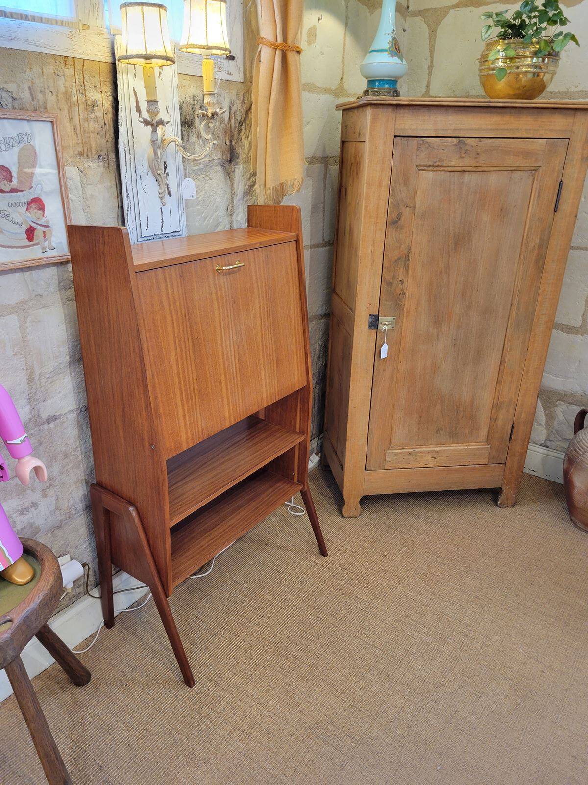 Secrétaire vintage pieds compas