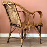 Vintage rattan armchair