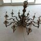 Antique gilded bronze chandelier with 10 branches - Decorative, needs restoration.