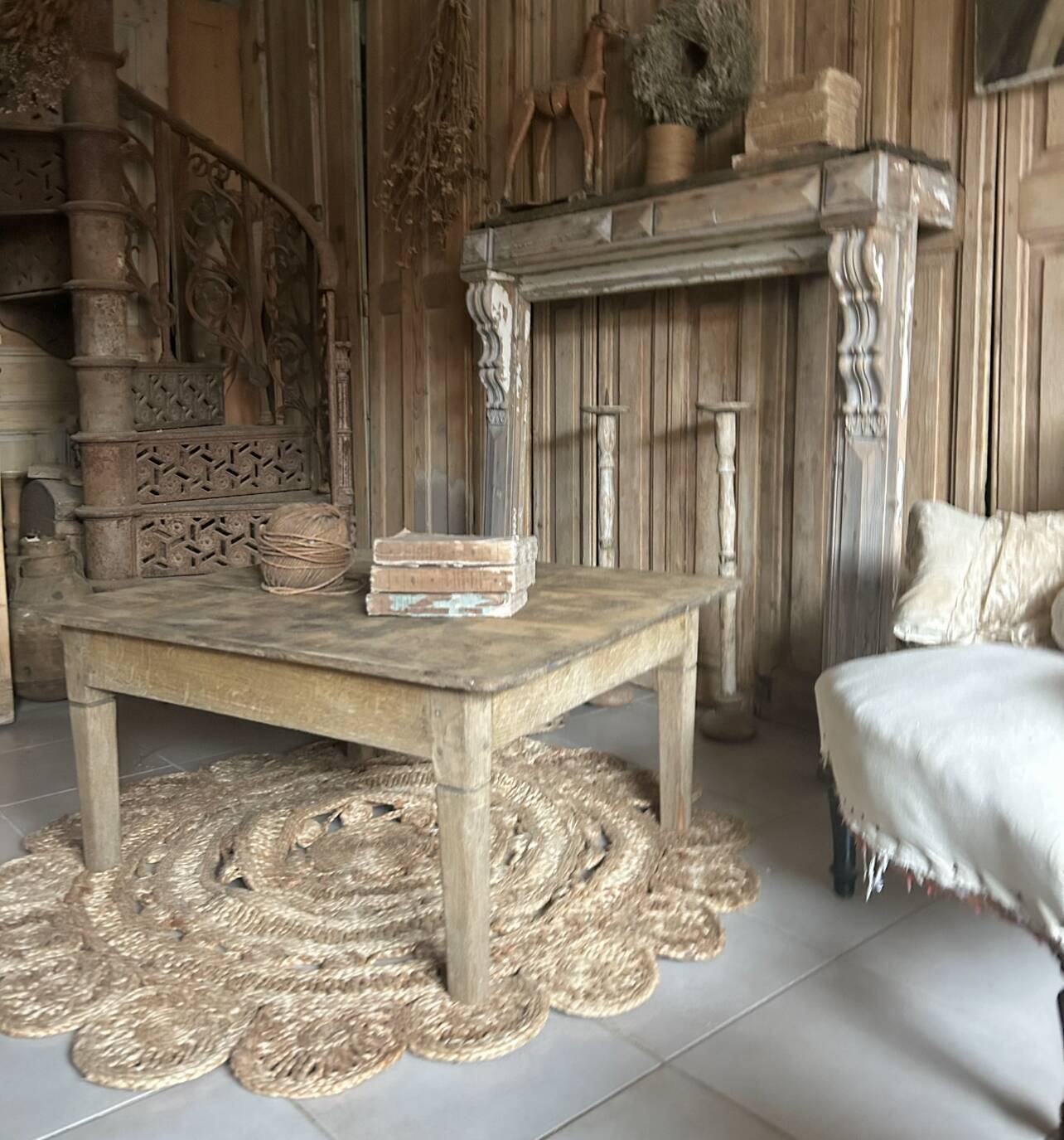 Old outdated oak coffee table