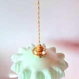 Art deco opaline pendant light