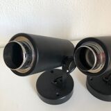 Pair of black spots vintage tubes 1950