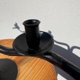 Black metal candle holder