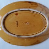 Plat ovale barbotine Sarreguemines