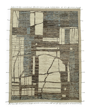 Hand-Knotted Tribal Unique 276 cm x 362 cm Beige Wool Carpet