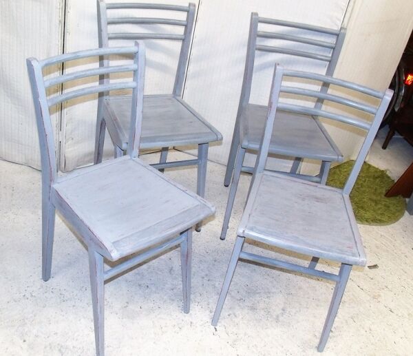 Lot de 4 chaise 1950 luterma peintes