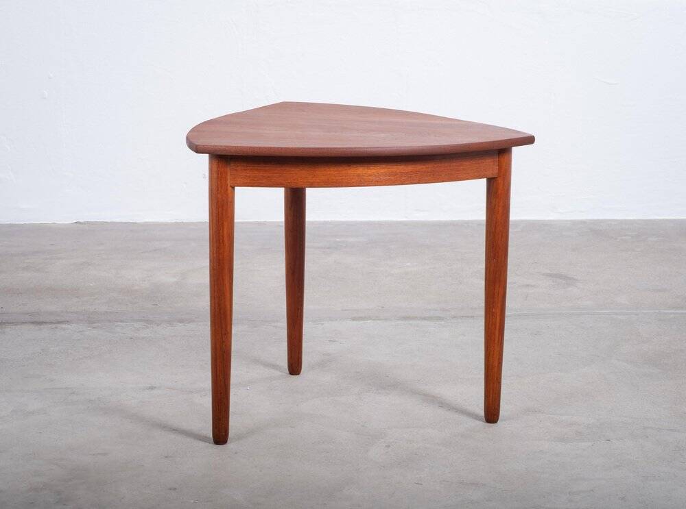 Triangular Coffee or Side Table in Teak, Denmark, 1960s