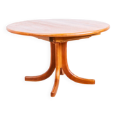 1970s solid teak dining table with Scandinavian design.