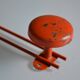 Vintage 70s orange lacquered metal 4-hook wall coat rack