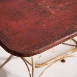 Antique red garden table (c.1920)
